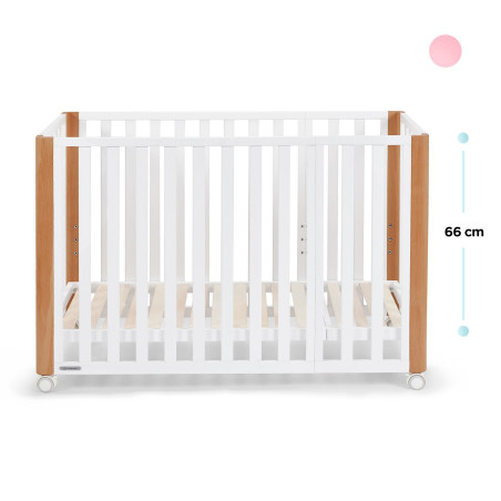 Kinderkraft Cuna de bebé 4 en 1 KOYA madera - blanco