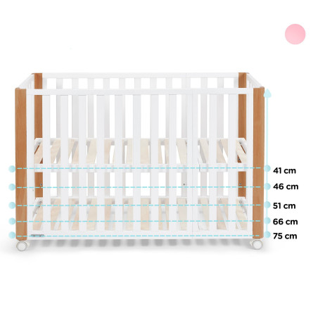 Kinderkraft Cuna de bebé 4 en 1 KOYA madera - blanco