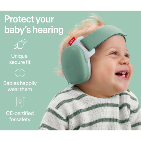 Alpine Cascos protección auditiva Muffy Baby Verde