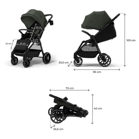 Kinderkraft Silla de paseo Grande 2 Mystic Green