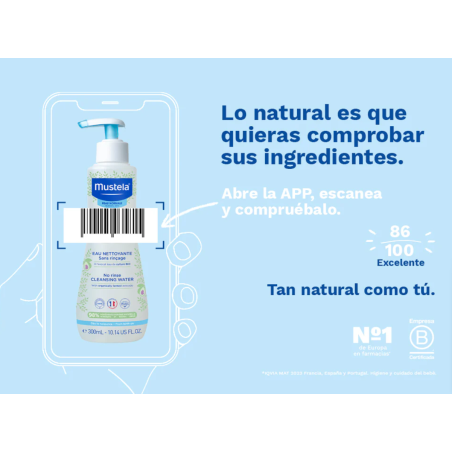 Mustela Agua limpiadora sin aclarado con Aguacate BIO