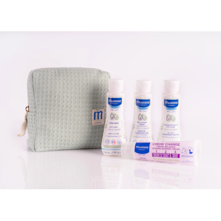 Mustela Neceser con 4 productos formato viaje Verde