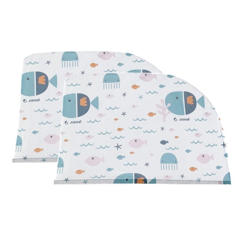 Jané Parasol para el coche Window Sock XL 2 uds. Lazuli Blue estampado