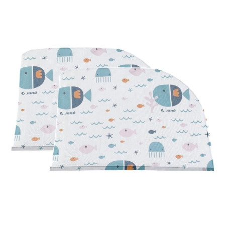 Jané Parasol para el coche Window Sock XL 2 uds. Lazuli Blue estampado