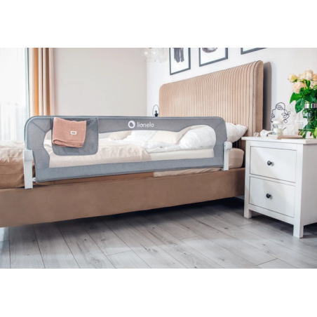 Lionelo Barrera de Cama Eva + bolsillo | Grey Melange