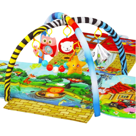 Lionelo - Alfombra de Actividades con 2 diseños Agnes Plus Multicolor
