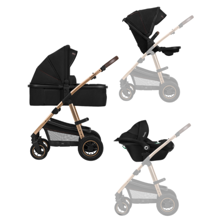 Lionelo Cochecito Amber 3 en 1 Black Onyx