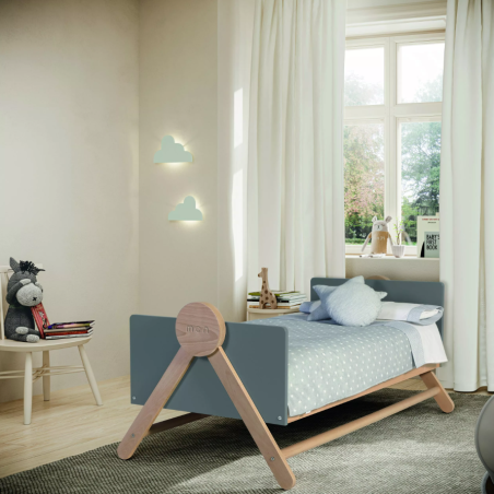 Micuna Cuna camita 140 x 70 Bed Swing Gris - madera