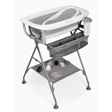 Twistshake Bañera plegable + soporte + REGALOS blanco - gris