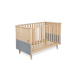 Micuna Cuna de madera 120×60 Gris-Nature