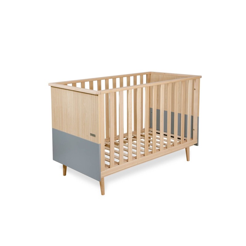 Micuna Cuna de madera 120×60 Gris-Nature