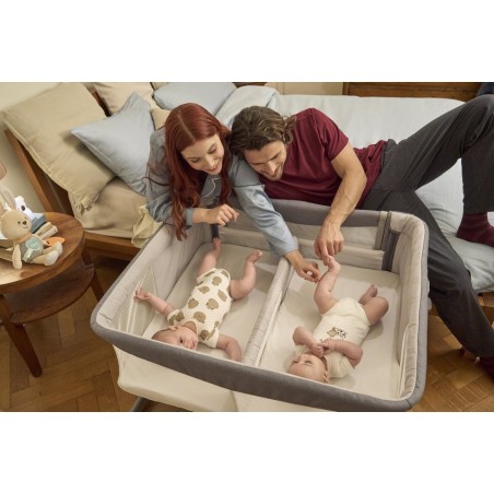Chicco Cuna de colecho gemelar Next2Me Twins Magnet Grey