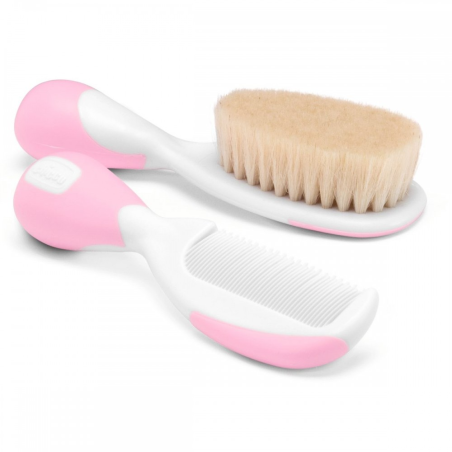 Chicco Cep.-Peine Nylon Rosa P/Nat.
