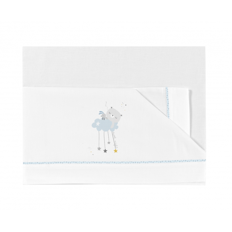 Bimbidreams Tríptico Cuna Dulces Sueños blanco - azul