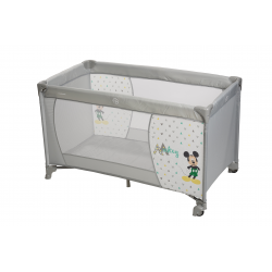 Cuna Viaje Mickey Geo Gris