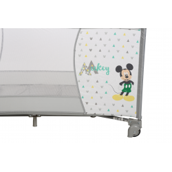 Cuna Viaje Mickey Geo Gris